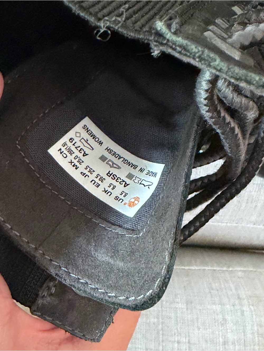 Timberland Black Lace-Up Platform Combat Boots - Picture 7 of 7